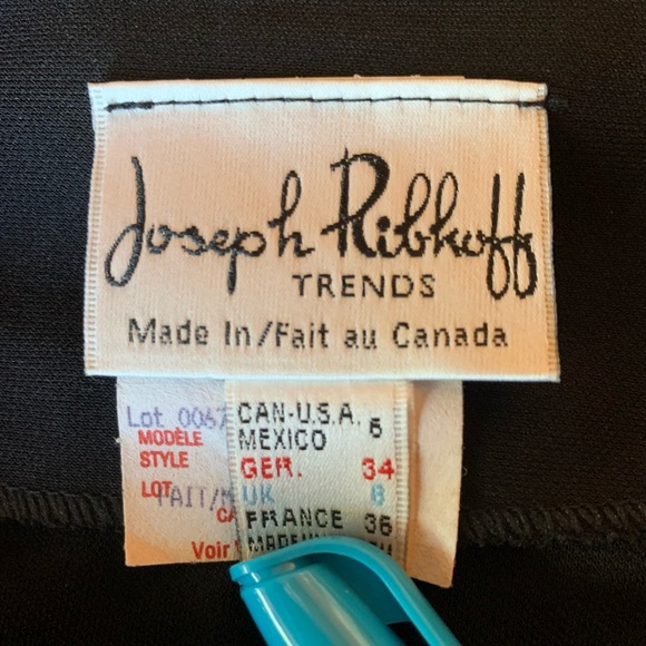 Vintage Josef Ribkoff womens black skirt panels Canada size 6 flapper office Y2K - Picture 3 of 13